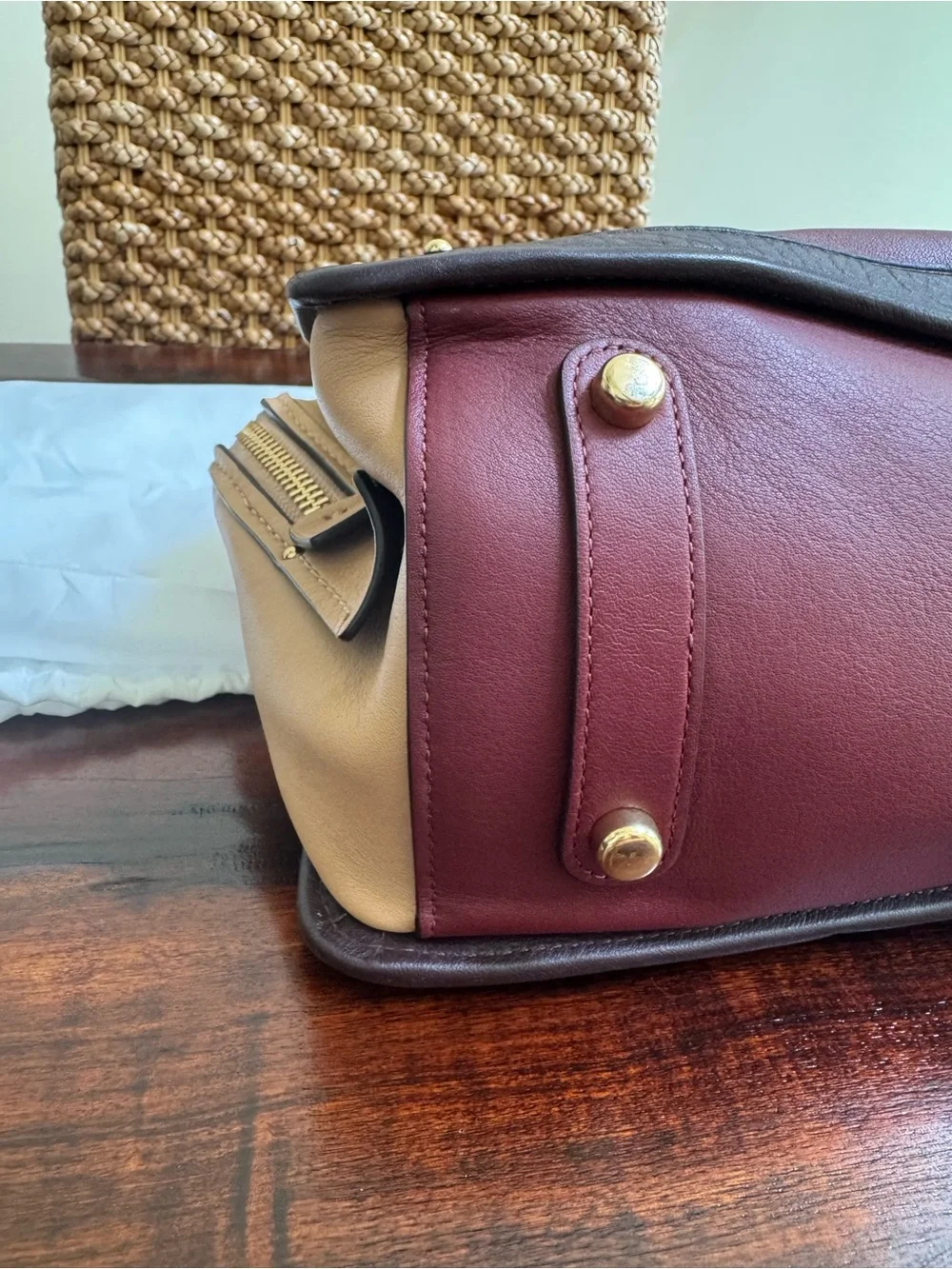 COACH 31646 Dreamer 36 in colorblock Wine Multi bag large